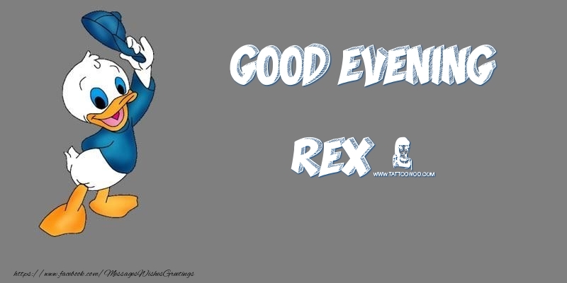 Greetings Cards for Good evening - Good Evening Rex
